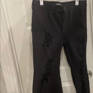 Express distressed black mid rise ‘legging’